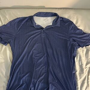 Vineyard Vines Navy Patterned Polo Shirt